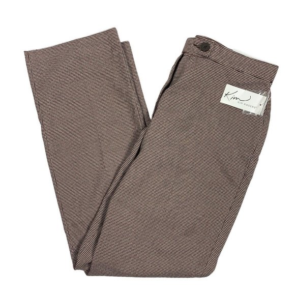 Kim Rogers 8P Pants Petite Straight Brown Black Ho - Picture 1 of 7